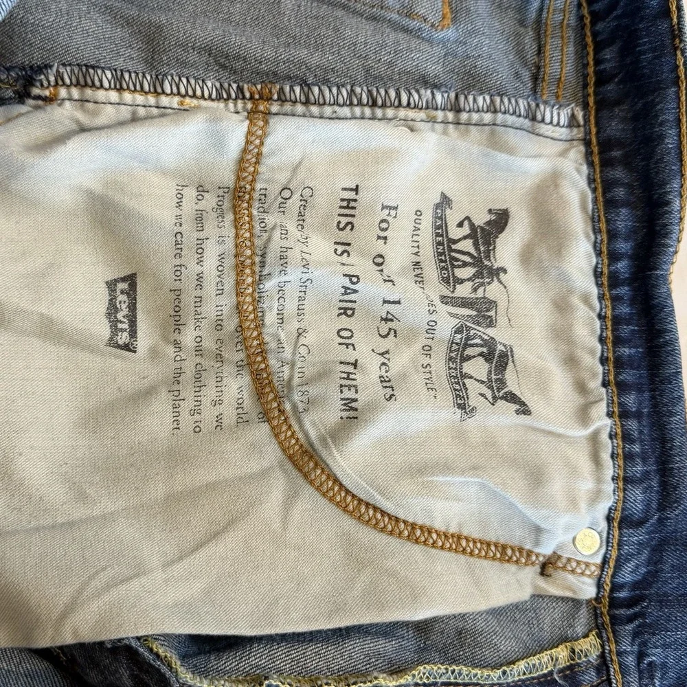 Levi's Men's Blue Denim Jeans Regular Fit Straight Leg 36x30 cotton 5-Pocket